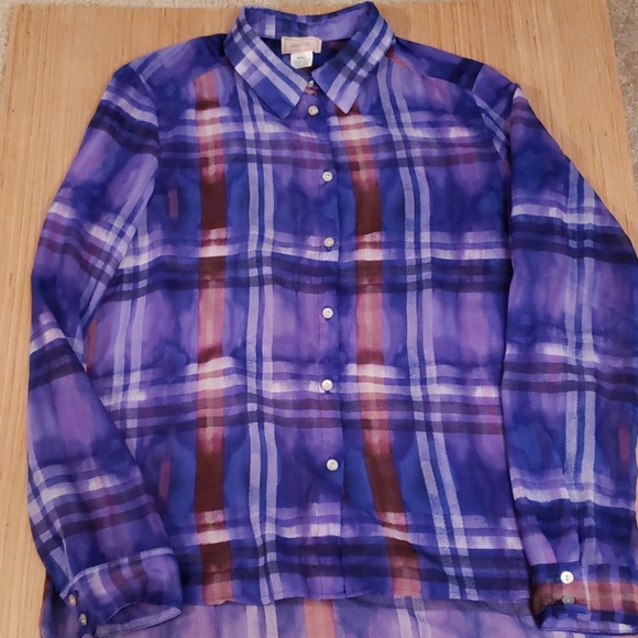 EUC Watercolor long sleeve shirt. - Picture 4 of 7